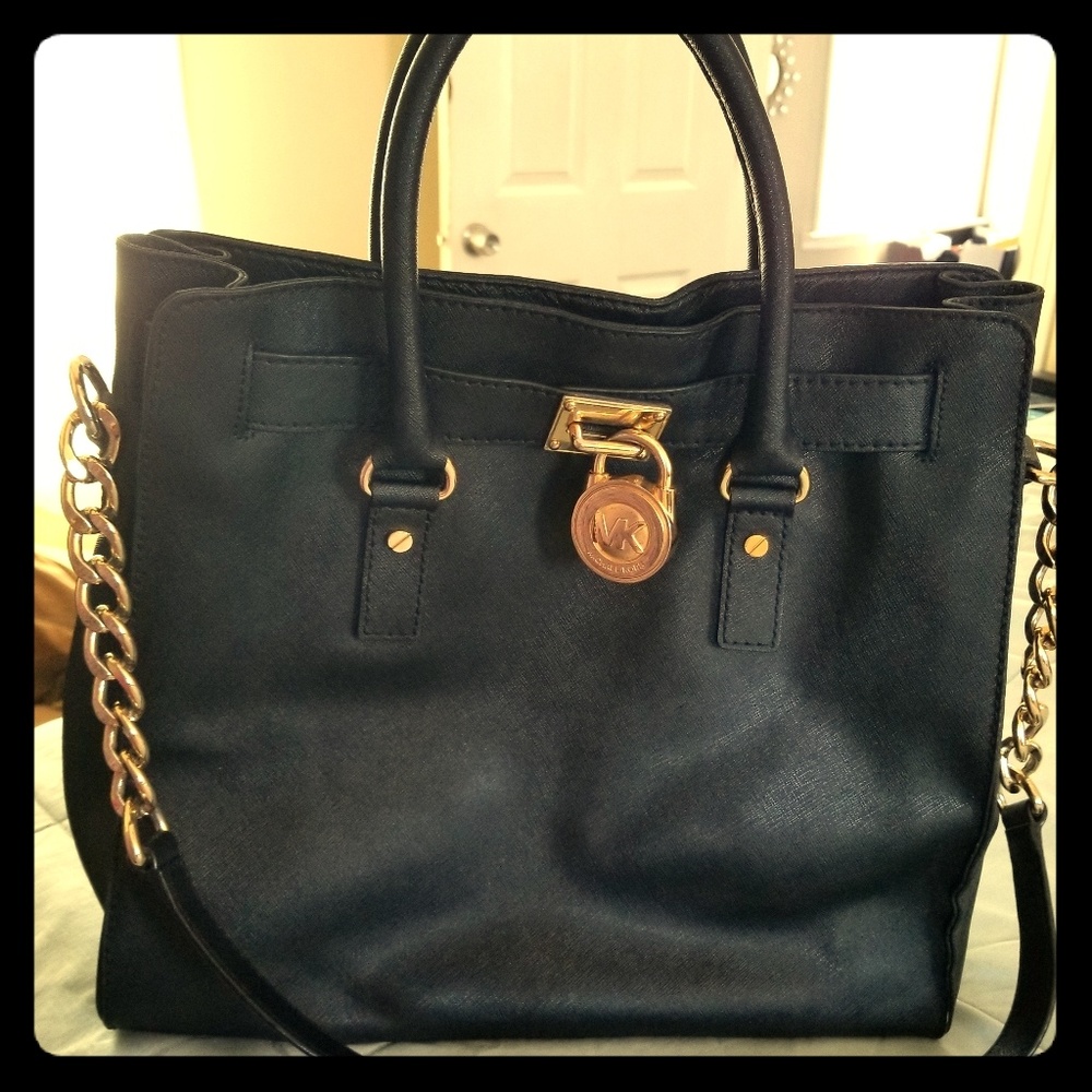 Michael Kors Saffiano LG Leather Hamilton Handbag